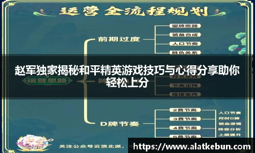 赵军独家揭秘和平精英游戏技巧与心得分享助你轻松上分